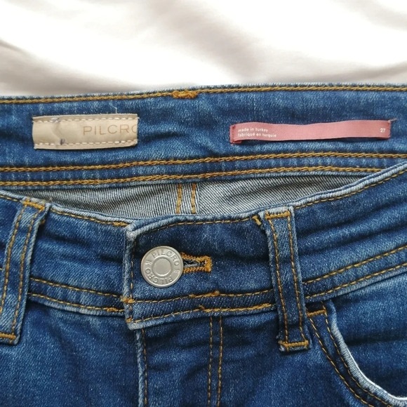 Anthropologie Pilcro Slim Boyfriend Fit Jeans Medium Blue Wash 27 - Picture 10 of 16